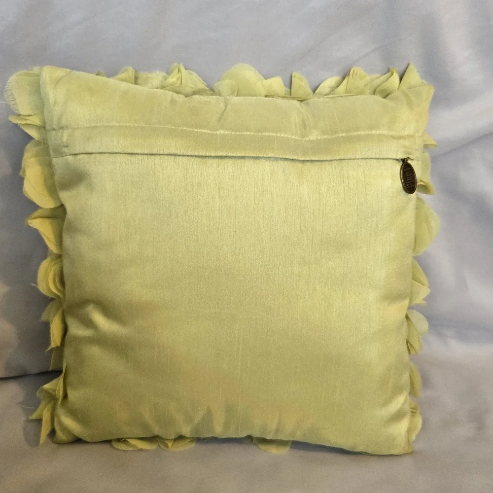 Pier 1 Green Floral Petal Throw Pillow 13